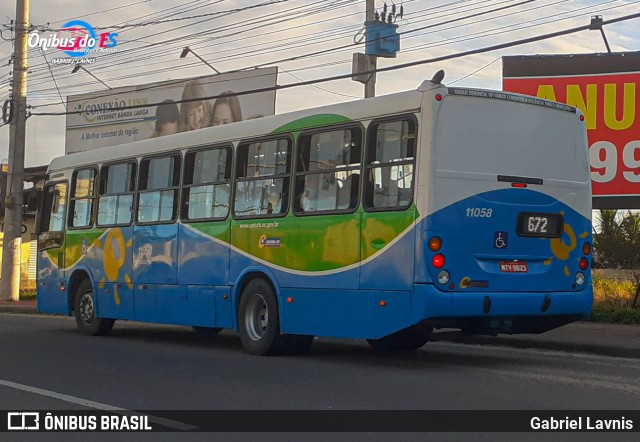 Metropolitana Transportes e Serviços 11058 na cidade de Vila Velha, Espírito Santo, Brasil, por Gabriel Lavnis. ID da foto: 7871566.