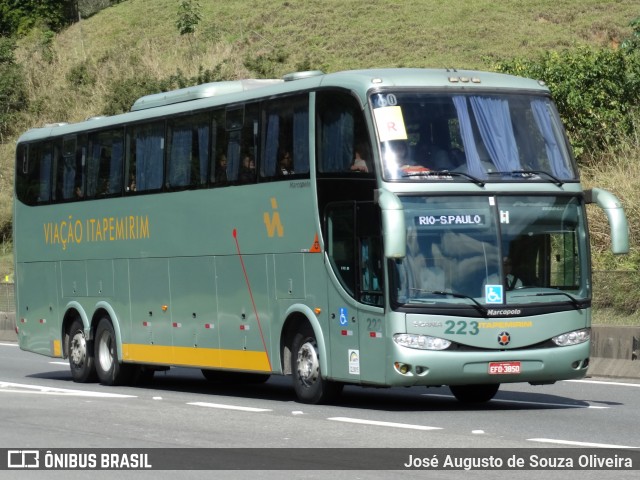 Viação Itapemirim 223 na cidade de Piraí, Rio de Janeiro, Brasil, por José Augusto de Souza Oliveira. ID da foto: 7871426.