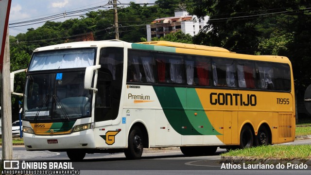 Empresa Gontijo de Transportes 11955 na cidade de Sapucaia, Rio de Janeiro, Brasil, por Athos Lauriano do Prado. ID da foto: 7873363.