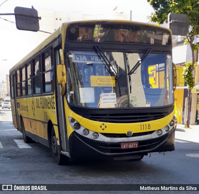 Viação Sul Fluminense 1118 na cidade de Volta Redonda, Rio de Janeiro, Brasil, por Matheus Martins da Silva. Número da foto: #7871670.