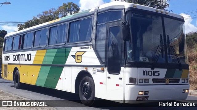 Empresa Gontijo de Transportes 11015 na cidade de Ribeirão das Neves, Minas Gerais, Brasil, por Hariel Bernades. Número da foto: #7872067.