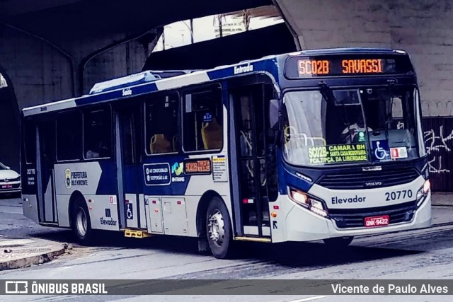 SM Transportes 20770 na cidade de Belo Horizonte, Minas Gerais, Brasil, por Vicente de Paulo Alves. ID da foto: 7874556.