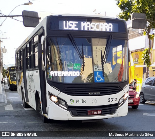 Viação Elite 2312 na cidade de Volta Redonda, Rio de Janeiro, Brasil, por Matheus Martins da Silva. Número da foto: #7871680.
