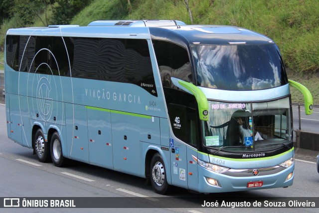 Viação Garcia 8404 na cidade de Piraí, Rio de Janeiro, Brasil, por José Augusto de Souza Oliveira. ID da foto: 7873884.