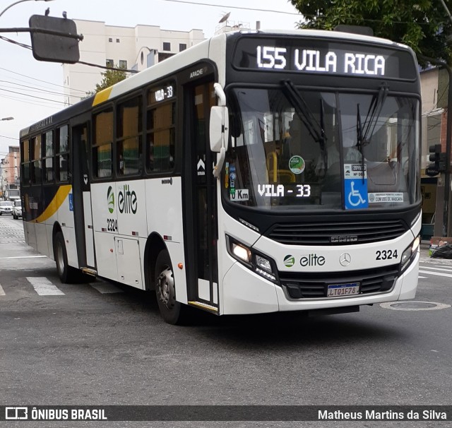 Viação Elite 2324 na cidade de Volta Redonda, Rio de Janeiro, Brasil, por Matheus Martins da Silva. Número da foto: #7873565.