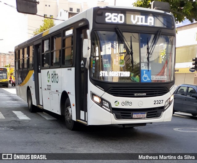 Viação Elite 2327 na cidade de Volta Redonda, Rio de Janeiro, Brasil, por Matheus Martins da Silva. Número da foto: #7874694.