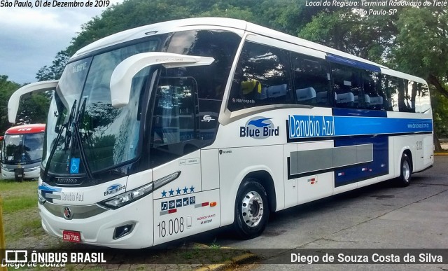 VIDA - Viação Danúbio Azul 18.008 na cidade de São Paulo, São Paulo, Brasil, por Diego de Souza Costa da Silva. Número da foto: #7874829.