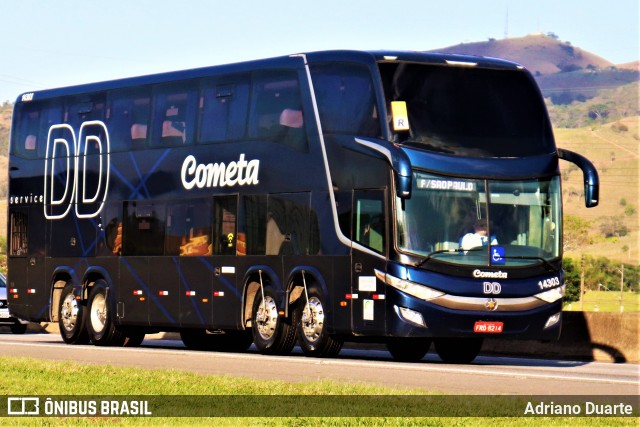 Viação Cometa 14303 na cidade de Roseira, São Paulo, Brasil, por Adriano Duarte. ID da foto: 7876194.