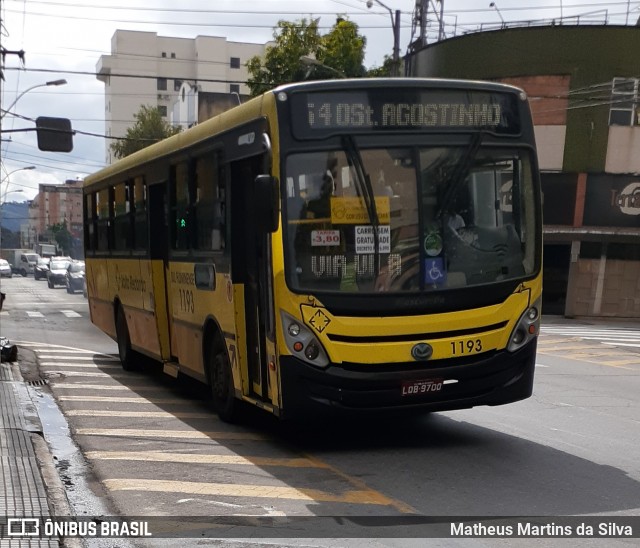 Viação Sul Fluminense 1193 na cidade de Volta Redonda, Rio de Janeiro, Brasil, por Matheus Martins da Silva. ID da foto: 7874695.