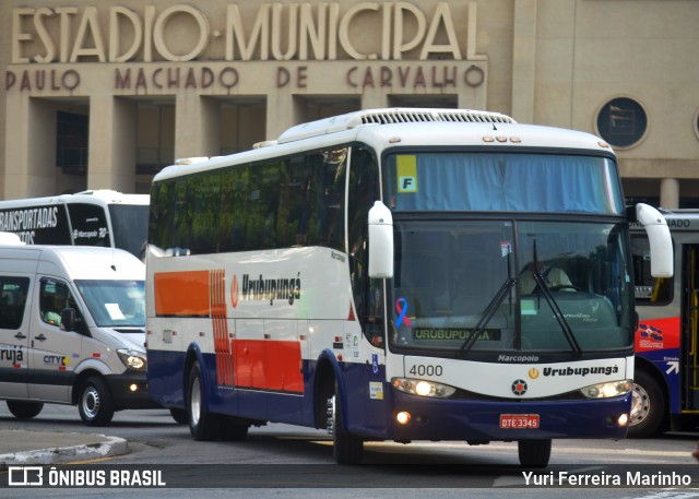 Auto Viação Urubupungá 4000 na cidade de São Paulo, São Paulo, Brasil, por Yuri Ferreira Marinho. ID da foto: 7874711.