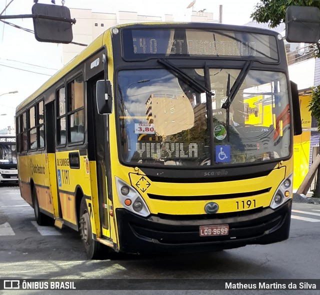 Viação Sul Fluminense 1191 na cidade de Volta Redonda, Rio de Janeiro, Brasil, por Matheus Martins da Silva. ID da foto: 7877302.