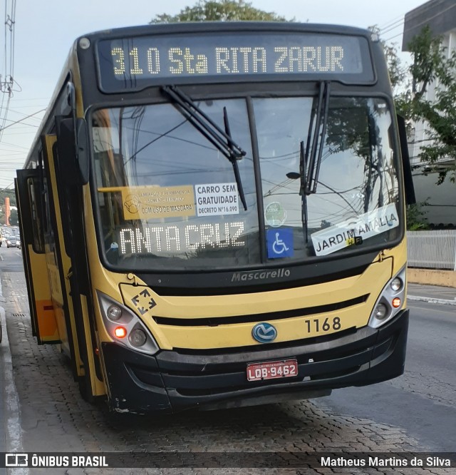 Viação Sul Fluminense 1168 na cidade de Volta Redonda, Rio de Janeiro, Brasil, por Matheus Martins da Silva. ID da foto: 7877305.