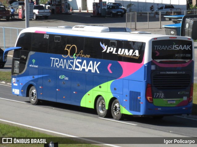 Trans Isaak Turismo 1713 na cidade de Divinópolis, Minas Gerais, Brasil, por Igor Policarpo. ID da foto: 7879187.