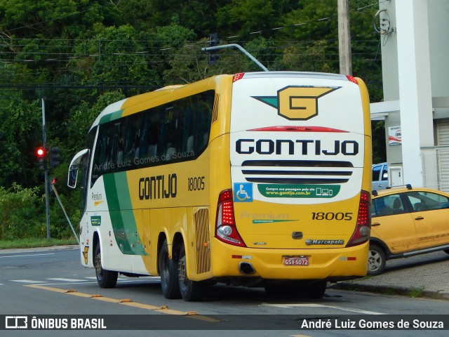 Empresa Gontijo de Transportes 18005 na cidade de Juiz de Fora, Minas Gerais, Brasil, por André Luiz Gomes de Souza. ID da foto: 7878784.