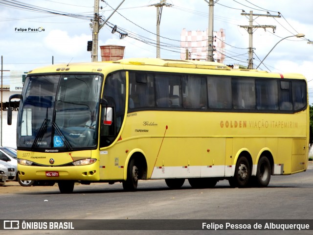 Viação Itapemirim 5077 na cidade de Vitória da Conquista, Bahia, Brasil, por Felipe Pessoa de Albuquerque. ID da foto: 7800213.