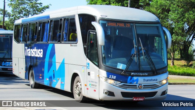 Transtusa - Transporte e Turismo Santo Antônio 138 na cidade de Joinville, Santa Catarina, Brasil, por Vinicius Petris. Número da foto: #7799314.