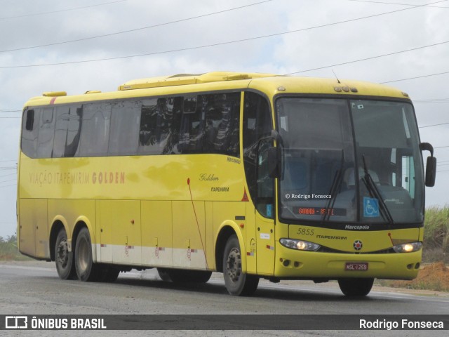 Viação Itapemirim 5855 na cidade de Messias, Alagoas, Brasil, por Rodrigo Fonseca. ID da foto: 7798657.