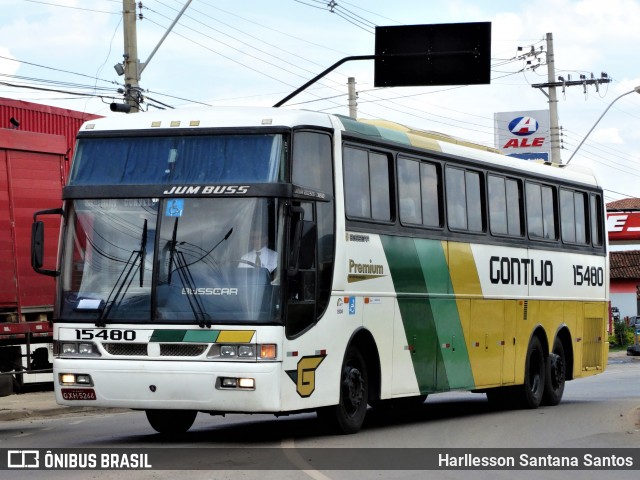 Empresa Gontijo de Transportes 15480 na cidade de Montes Claros, Minas Gerais, Brasil, por Harllesson Santana Santos. ID da foto: 7800072.