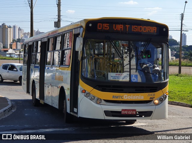 HP Transportes Coletivos 20438 na cidade de Goiânia, Goiás, Brasil, por William Gabriel. Número da foto: #7797984.