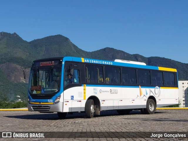 Transportes Barra D13003 na cidade de Rio de Janeiro, Rio de Janeiro, Brasil, por Jorge Gonçalves. ID da foto: 7798052.