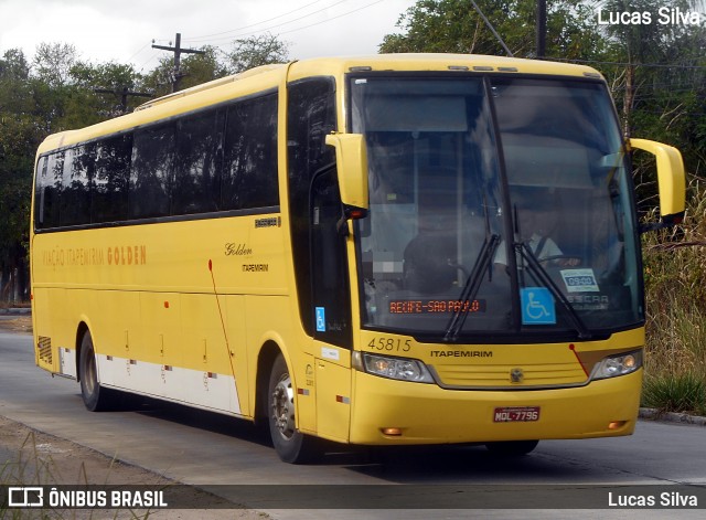 Viação Itapemirim 45815 na cidade de Recife, Pernambuco, Brasil, por Lucas Silva. Número da foto: #7800047.