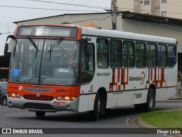 Sigma Transportes Coletivos 10018 na cidade de Piracicaba, São Paulo, Brasil, por Diego Leão. Número da foto: #7799086.