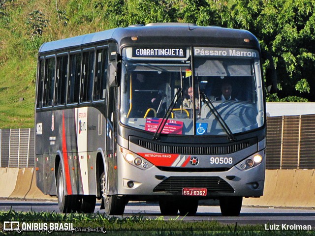 Empresa de Ônibus Pássaro Marron 90508 na cidade de Aparecida, São Paulo, Brasil, por Luiz Krolman. ID da foto: 7799095.