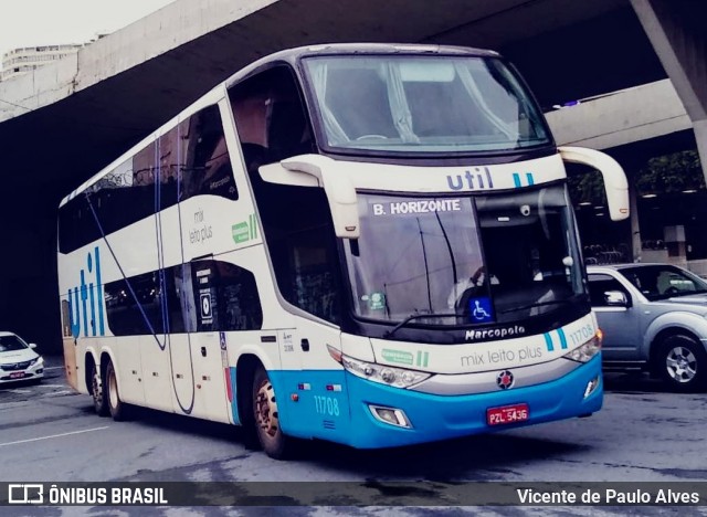 UTIL - União Transporte Interestadual de Luxo 11708 na cidade de Belo Horizonte, Minas Gerais, Brasil, por Vicente de Paulo Alves. ID da foto: 7880147.