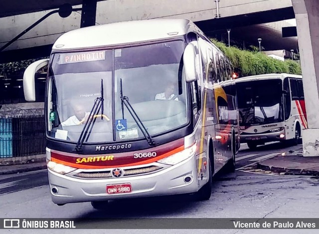 Saritur - Santa Rita Transporte Urbano e Rodoviário 30660 na cidade de Belo Horizonte, Minas Gerais, Brasil, por Vicente de Paulo Alves. ID da foto: 7880216.