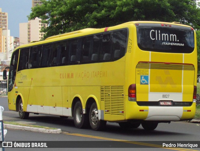 Viação Itapemirim 8827 na cidade de Ribeirão Preto, São Paulo, Brasil, por Pedro Henrique. Número da foto: #7881168.