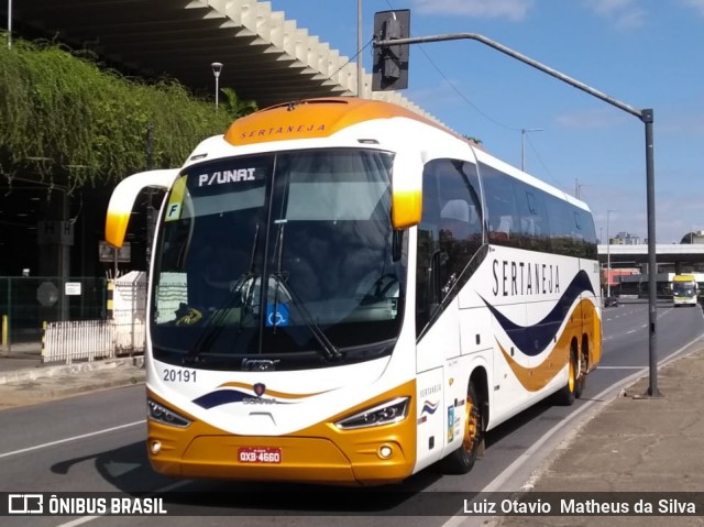 Viação Sertaneja 20191 na cidade de Belo Horizonte, Minas Gerais, Brasil, por Luiz Otavio Matheus da Silva. ID da foto: 7883683.