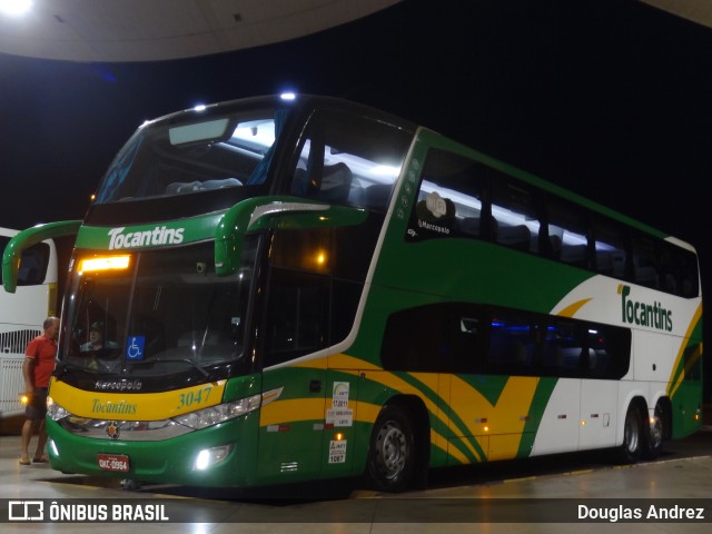 Tocantins Transportes e Turismo 3047 na cidade de Palmas, Tocantins, Brasil, por Douglas Andrez. Número da foto: #7882646.