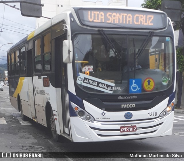 Viação Sul Fluminense 1218 na cidade de Volta Redonda, Rio de Janeiro, Brasil, por Matheus Martins da Silva. ID da foto: 7883201.