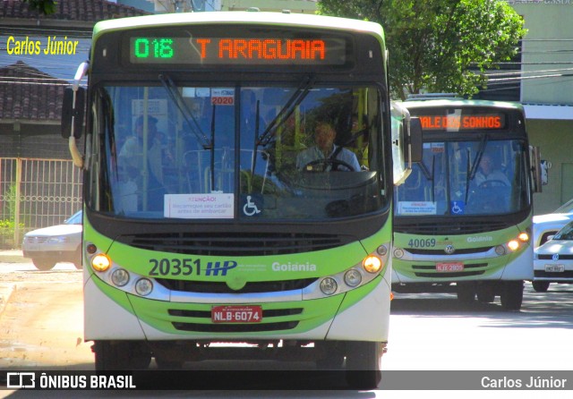 HP Transportes Coletivos 20351 na cidade de Goiânia, Goiás, Brasil, por Carlos Júnior. Número da foto: #7884039.