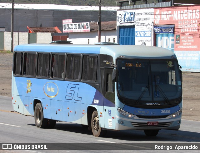 Viação São Luiz 20510 na cidade de Conselheiro Lafaiete, Minas Gerais, Brasil, por Rodrigo  Aparecido. ID da foto: 7884870.