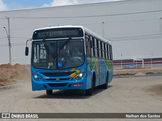 Serramar Transporte Coletivo 14160 na cidade de Serra, Espírito Santo, Brasil, por Nathan dos Santos. ID da foto: 7884056.