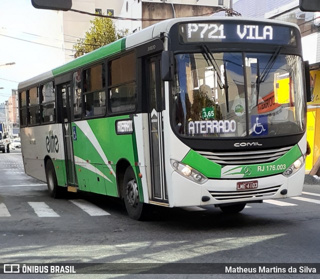 Viação Elite RJ 176.003 na cidade de Volta Redonda, Rio de Janeiro, Brasil, por Matheus Martins da Silva. Número da foto: #7883215.