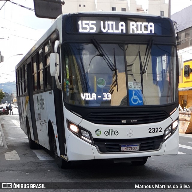 Viação Elite 2322 na cidade de Volta Redonda, Rio de Janeiro, Brasil, por Matheus Martins da Silva. ID da foto: 7883231.