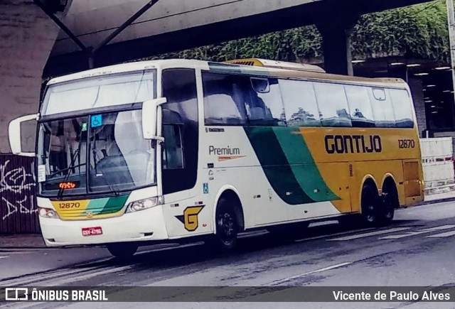 Empresa Gontijo de Transportes 12870 na cidade de Belo Horizonte, Minas Gerais, Brasil, por Vicente de Paulo Alves. ID da foto: 7882946.