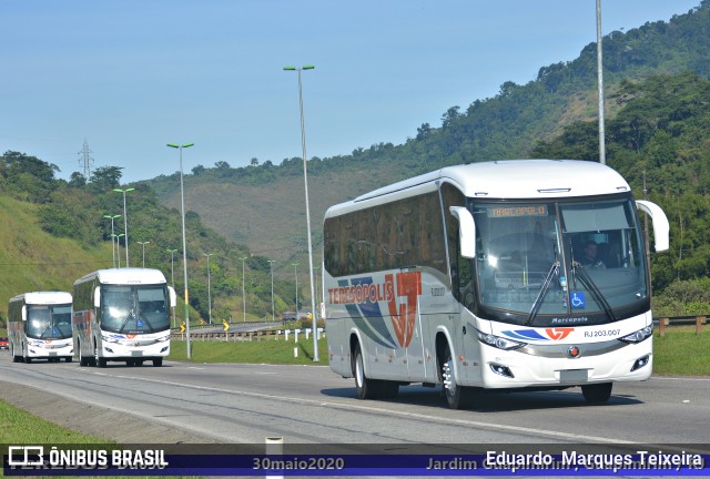 Viação Teresópolis RJ 203.007 na cidade de Guapimirim, Rio de Janeiro, Brasil, por Eduardo  Marques Teixeira. Número da foto: #7885754.