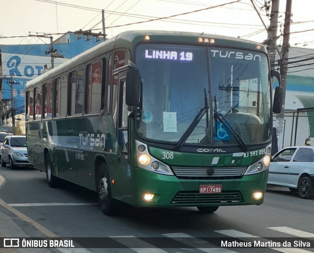 Tursan - Turismo Santo André RJ 597.022 na cidade de Volta Redonda, Rio de Janeiro, Brasil, por Matheus Martins da Silva. Número da foto: #7883207.