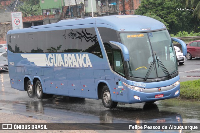 Viação Águia Branca 25920 na cidade de Salvador, Bahia, Brasil, por Felipe Pessoa de Albuquerque. ID da foto: 7884413.