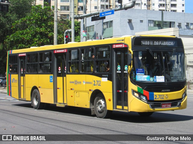 Mobibrasil São Lourenço >>> Mobi-PE 2.702 na cidade de Recife, Pernambuco, Brasil, por Gustavo Felipe Melo. ID da foto: 7885640.