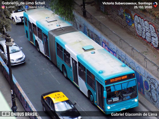 Metbus 346 na cidade de Santiago, Santiago, Metropolitana de Santiago, Chile, por Gabriel Giacomin de Lima. Número da foto: #7885010.