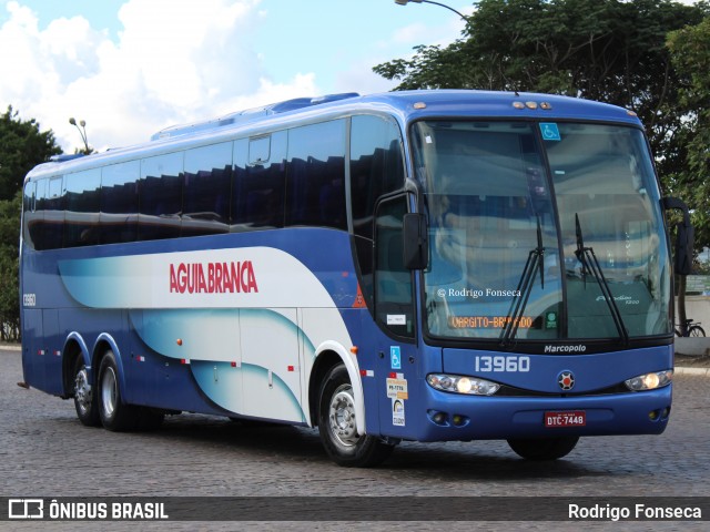 Viação Águia Branca 13960 na cidade de Vitória da Conquista, Bahia, Brasil, por Rodrigo Fonseca. ID da foto: 7884237.