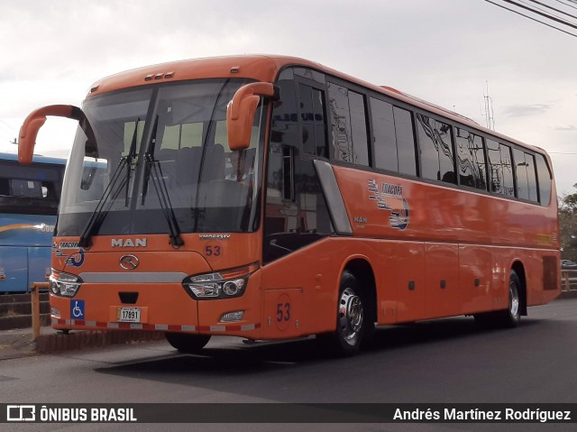 TRACOPA - Transportes Costarricenses Panameños 53 na cidade de La Uruca, San José, San José, Costa Rica, por Andrés Martínez Rodríguez. Número da foto: #7803075.