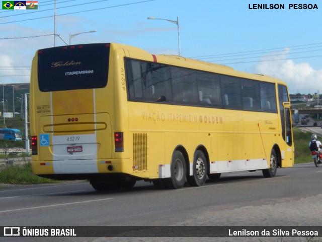 Viação Itapemirim 45219 na cidade de Caruaru, Pernambuco, Brasil, por Lenilson da Silva Pessoa. ID da foto: 7802926.