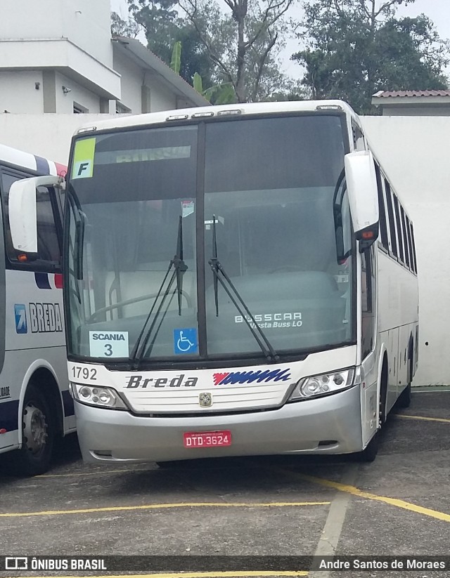 Breda Transportes e Serviços 1792 na cidade de Ribeirão Pires, São Paulo, Brasil, por Andre Santos de Moraes. ID da foto: 7803308.