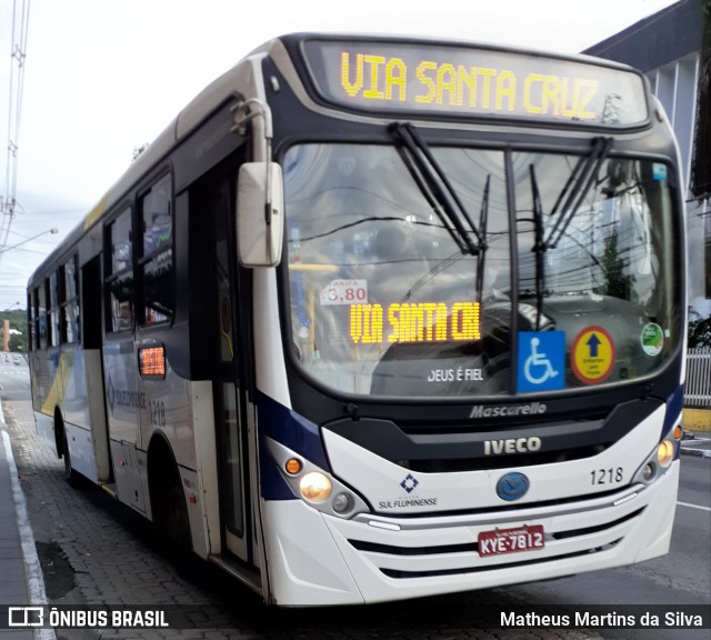 Viação Sul Fluminense 1218 na cidade de Volta Redonda, Rio de Janeiro, Brasil, por Matheus Martins da Silva. ID da foto: 7801157.