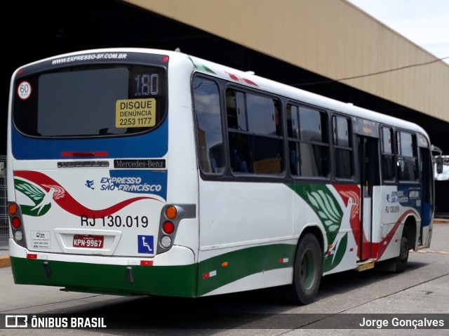 Expresso São Francisco RJ 130.019 na cidade de Nova Iguaçu, Rio de Janeiro, Brasil, por Jorge Gonçalves. ID da foto: 7801810.